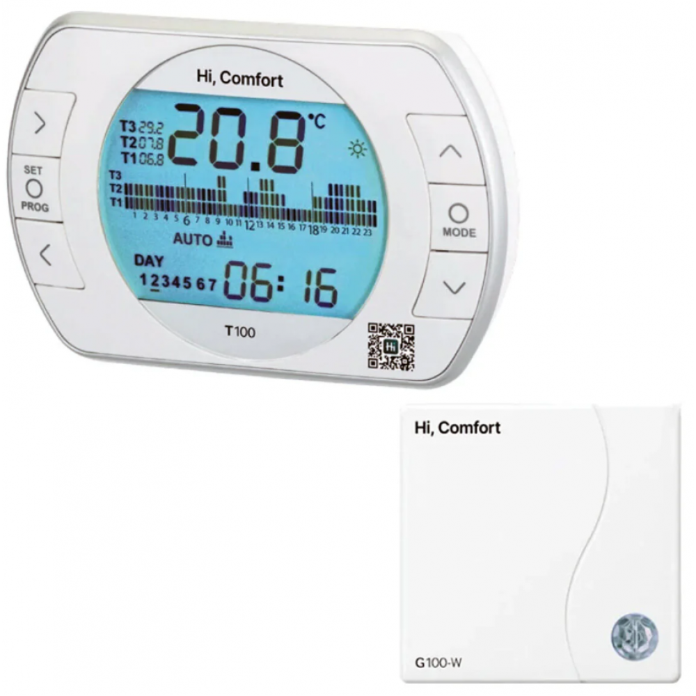 Riello Θερμοστάτης Hi, Comfort T100 with Wi-Fi box