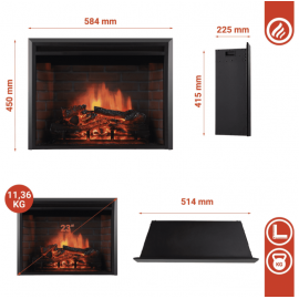 Kaminio Ηλεκτρικό τζάκι ένθετο Luca 23 