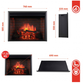 Ηλεκτρικό τζάκι ένθετο Luca 30 Kaminio 