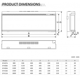 Richen Ηλεκτρικό τζάκι ένθετο 3D Insert 93