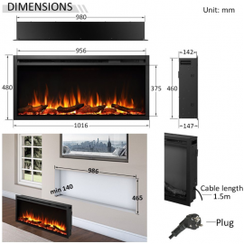 Ηλεκτρικό τζάκι ένθετο Insert 102 Richen 