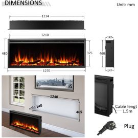 Richen Ηλεκτρικό τζάκι ένθετο Insert 127
