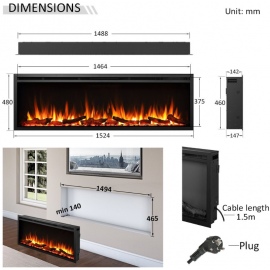 Richen Ηλεκτρικό τζάκι ένθετο Insert 152