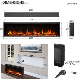 Richen Ηλεκτρικό τζάκι ένθετο Insert 183