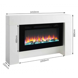 Richen Ηλεκτρικό τζάκι δαπέδου Iraklis White