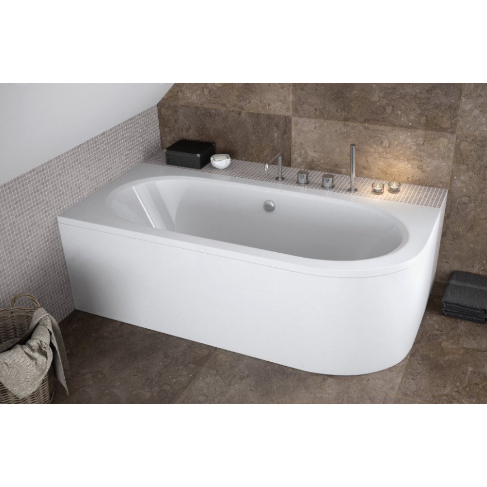 Acrilan Aura Γωνιακή Aσύμμετρη Mπανιέρα 1,80x0,80cm