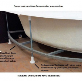 Acrilan Aura Γωνιακή Aσύμμετρη Mπανιέρα 1,80x0,80cm