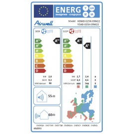 Airwell Harmonia HDMB-025N-09M22-MR / YDAB-025H-09M22 Κλιματιστικό Inverter 9000 BTU A+++/A++ με Ιονιστή και WiFi Mirror