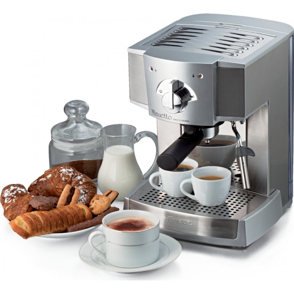 Ariete 1334/1A Minuetto Μηχανή Espresso 1000W Πίεσης 15bar Ασημί