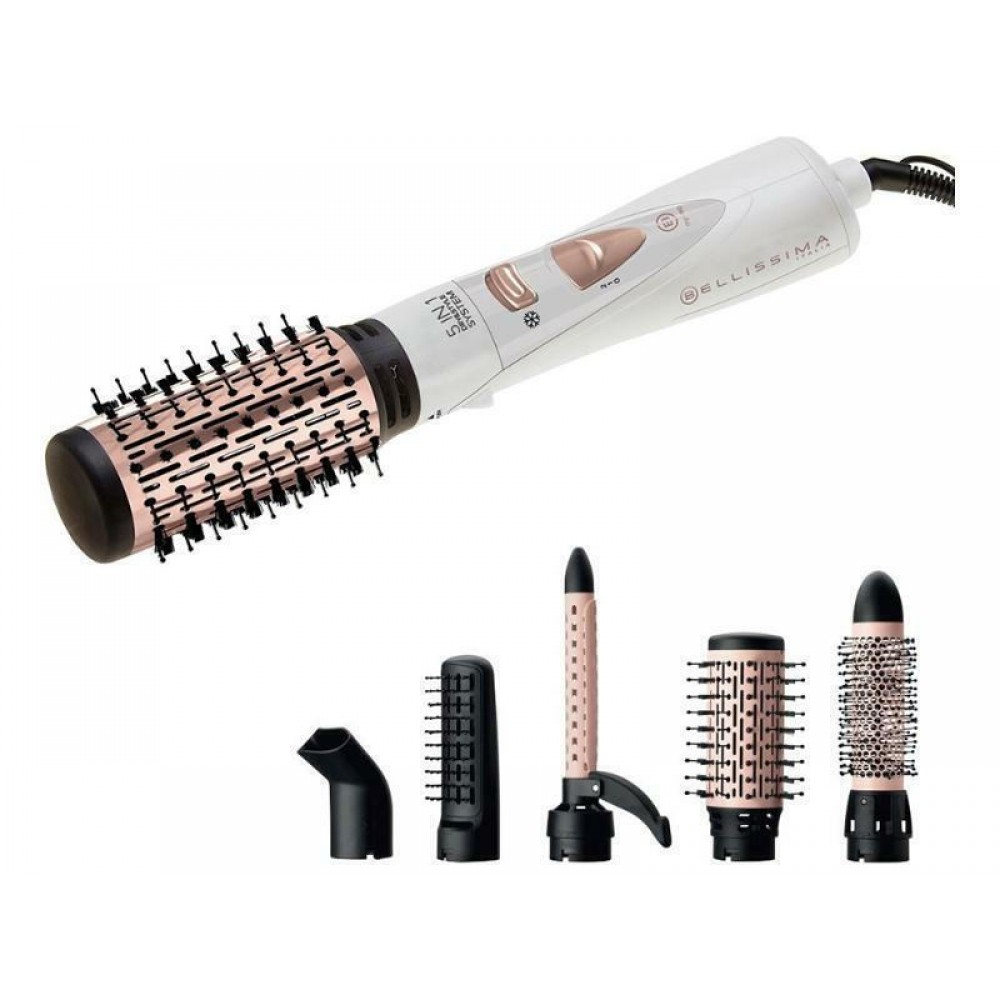 Bellissima Ηλεκτρική Βούρτσα Pro Hair Styler 5 in 1 Κεραμική και με Αέρα για Ίσιωμα και Μπούκλες 1000W 