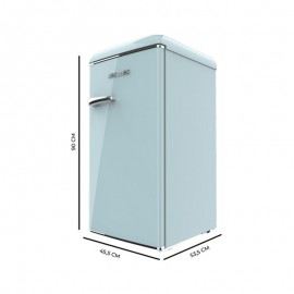 Cecotec Bolero CoolMarket TT Retro Μονόπορτο Ψυγείο 90lt Υ90xΠ45.5xΒ53.5εκ. Μπλε