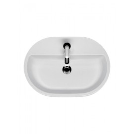 Cersanit Caspia Oval Επικαθήμενος Νιπτήρας Πορσελάνης 60x42cm Λευκός
