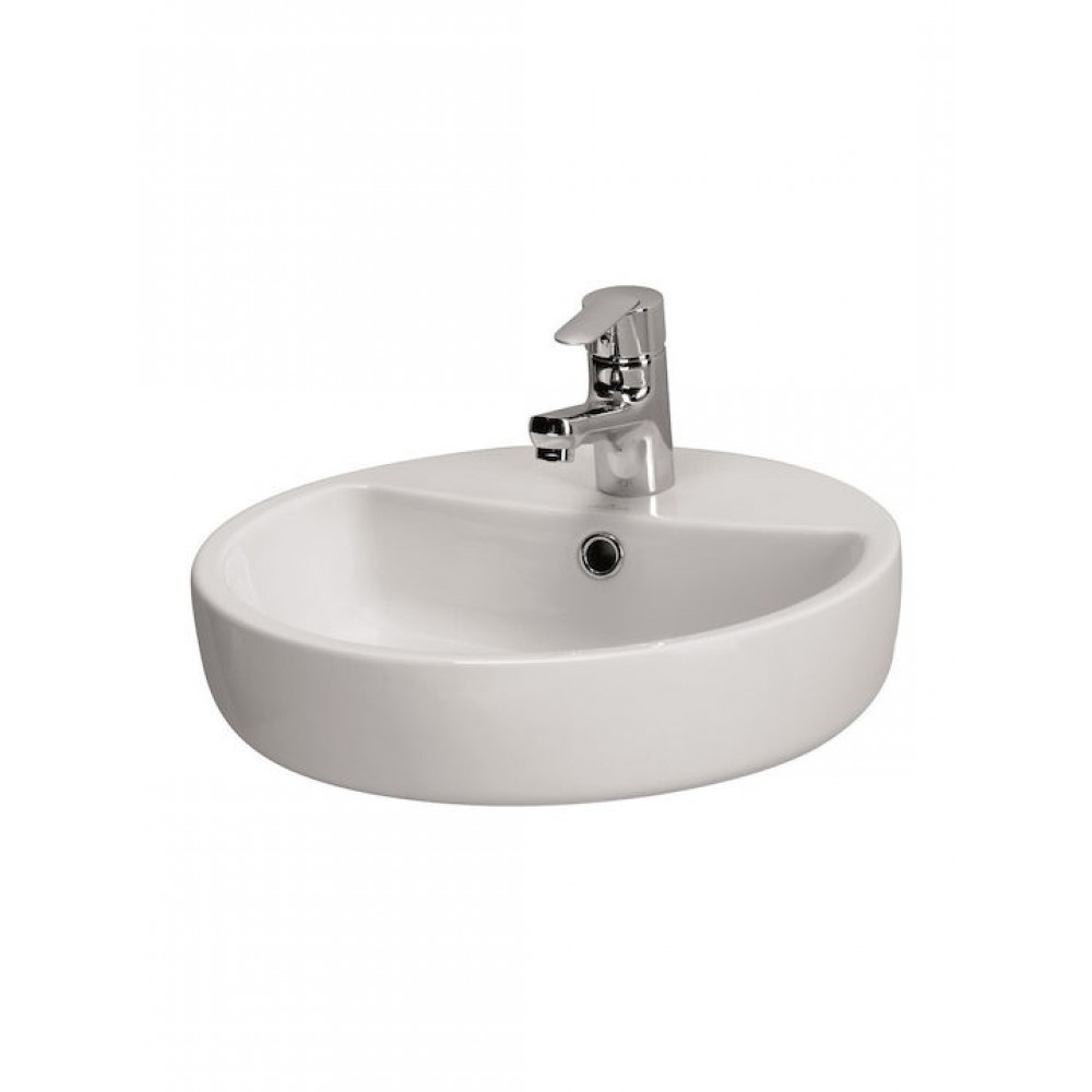 Cersanit Caspia Ring Επικαθήμενος Νιπτήρας Πορσελάνης 44x44cm Λευκός