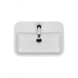 Cersanit Caspia Square Επικαθήμενος Νιπτήρας Πορσελάνης 60x42cm Λευκός