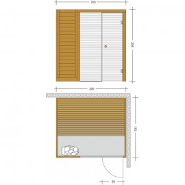 Σάουνα Chasma  200X 170 X 205  Χωρητικότητας 6 άτομα