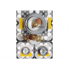 Cryspo Trio Fino Σερβίτσιο Πιάτων από Πορσελάνη Γκρι 20τμχ