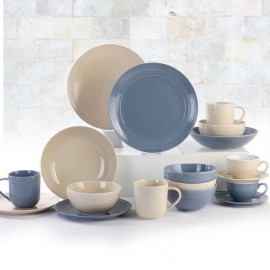 Cryspo Trio Jasper Σερβίτσιο Πιάτων από Πορσελάνη Γκρι 18τμχ