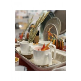 Cryspo Trio Κούπα από Πορσελάνη Λευκή 280ml