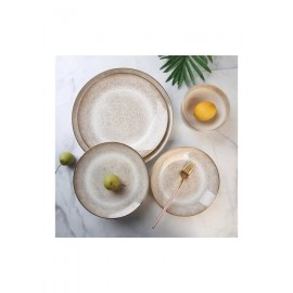 Cryspo Trio Mayo Σερβίτσιο Πιάτων από Πορσελάνη Καφέ 20τμχ