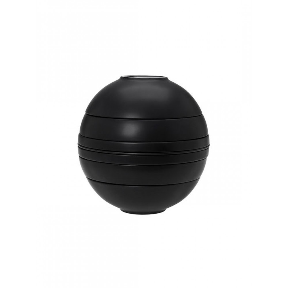 Σετ πιάτα 7 τμχ πορσελάνη Cryspo Trio Sphere Μαύρο 26.044.07