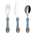 Cryspo Trio Σετ LION  Βρεφικά Μαχαιροπίρουνα από Μέταλλο 3τμχ