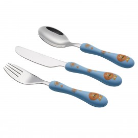 Cryspo Trio Σετ LION  Βρεφικά Μαχαιροπίρουνα από Μέταλλο 3τμχ