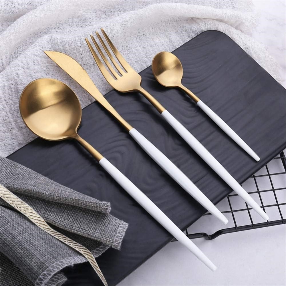 Σετ 24 τμχ μαχαιροπίρουνα Senso White Gold Matt