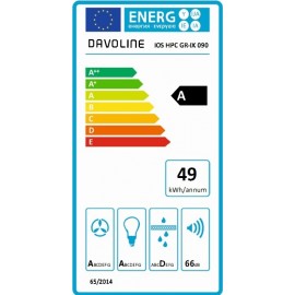 Davoline IOS HPA GR IX Συρόμενος Απορροφητήρας 90cm Inox