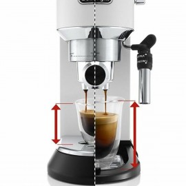 De'Longhi Dedica Pump Μηχανή Espresso 1300W Πίεσης 15bar Λευκή