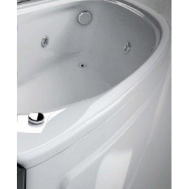 Ακρυλική ασύμμετρη γωνιακή μπανιέρα Καλλιόπη 1.65x0.95