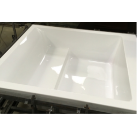 Μπανιέρα Elli 200x160cm, με κάθισμα σε λευκό χρώμα χωρίς  επένδυση