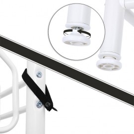 Μεταλλικό Έπιπλο Εισόδου με 3 Ράφια και 9 Κρεμάστρες 68.8 x 35.2 x 187 cm Χρώματος Λευκό Songmics (HSR04W) (SNGHSR04W)