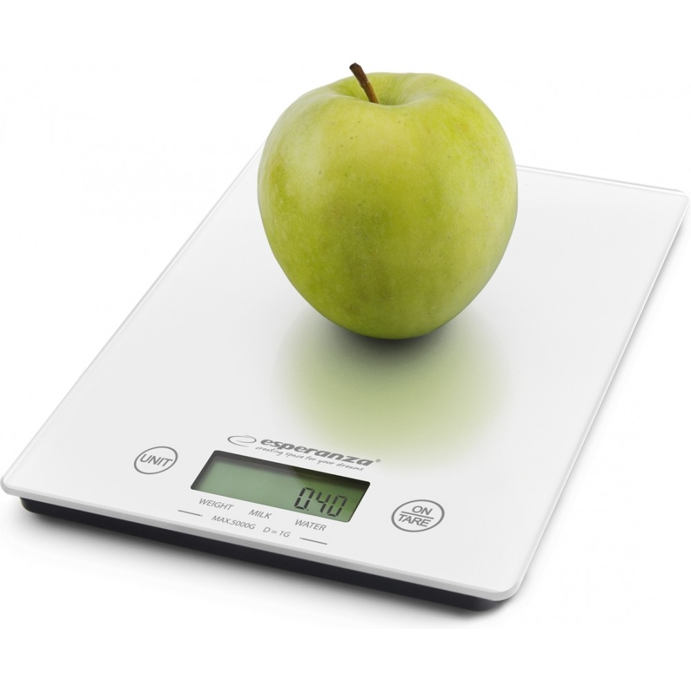 Esperanza Lemon Ψηφιακή Ζυγαριά Κουζίνας 1gr/5kg White