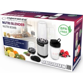 Esperanza Μπλέντερ για Smoothies 0.8lt 900W Inox