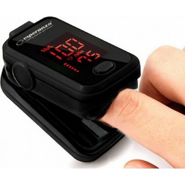 Esperanza ECO001 Παλμικό Οξύμετρο Δακτύλου σε Μαύρο χρώμα