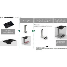 Faber Galileo BK Glass A830 Smart Επαγωγική Εστία Αυτόνομη με Απορροφητήρα 83x52εκ.