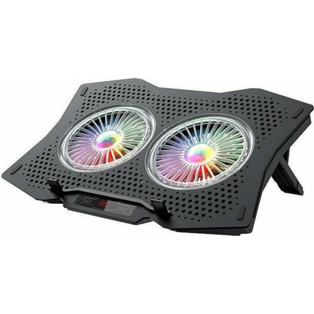 Havit F2072 Cooling Pad για Laptop έως 17" με 2 Ανεμιστήρες και Φωτισμό