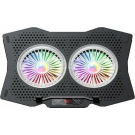 Havit F2072 Cooling Pad για Laptop έως 17" με 2 Ανεμιστήρες και Φωτισμό