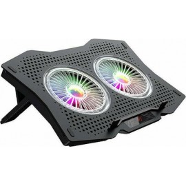 Havit F2072 Cooling Pad για Laptop έως 17" με 2 Ανεμιστήρες και Φωτισμό