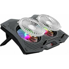 Havit F2072 Cooling Pad για Laptop έως 17" με 2 Ανεμιστήρες και Φωτισμό