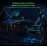 Eureka Ergonomic General Series GC03 E-sport Καρέκλα Gaming Δερματίνης με Ρυθμιζόμενα Μπράτσα και RGB Φωτισμό Μαύρη