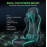 Eureka Ergonomic General Series GC03 E-sport Καρέκλα Gaming Δερματίνης με Ρυθμιζόμενα Μπράτσα και RGB Φωτισμό Μαύρη