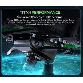 Eureka Ergonomic General Series GC03 E-sport Καρέκλα Gaming Δερματίνης με Ρυθμιζόμενα Μπράτσα και RGB Φωτισμό Μαύρη Eureka Ergonomic General Series GC03 E-sport Καρέκλα Gaming Δερματίνης με Ρυθμιζόμενα Μπράτσα και RGB Φωτισμό Μαύρη