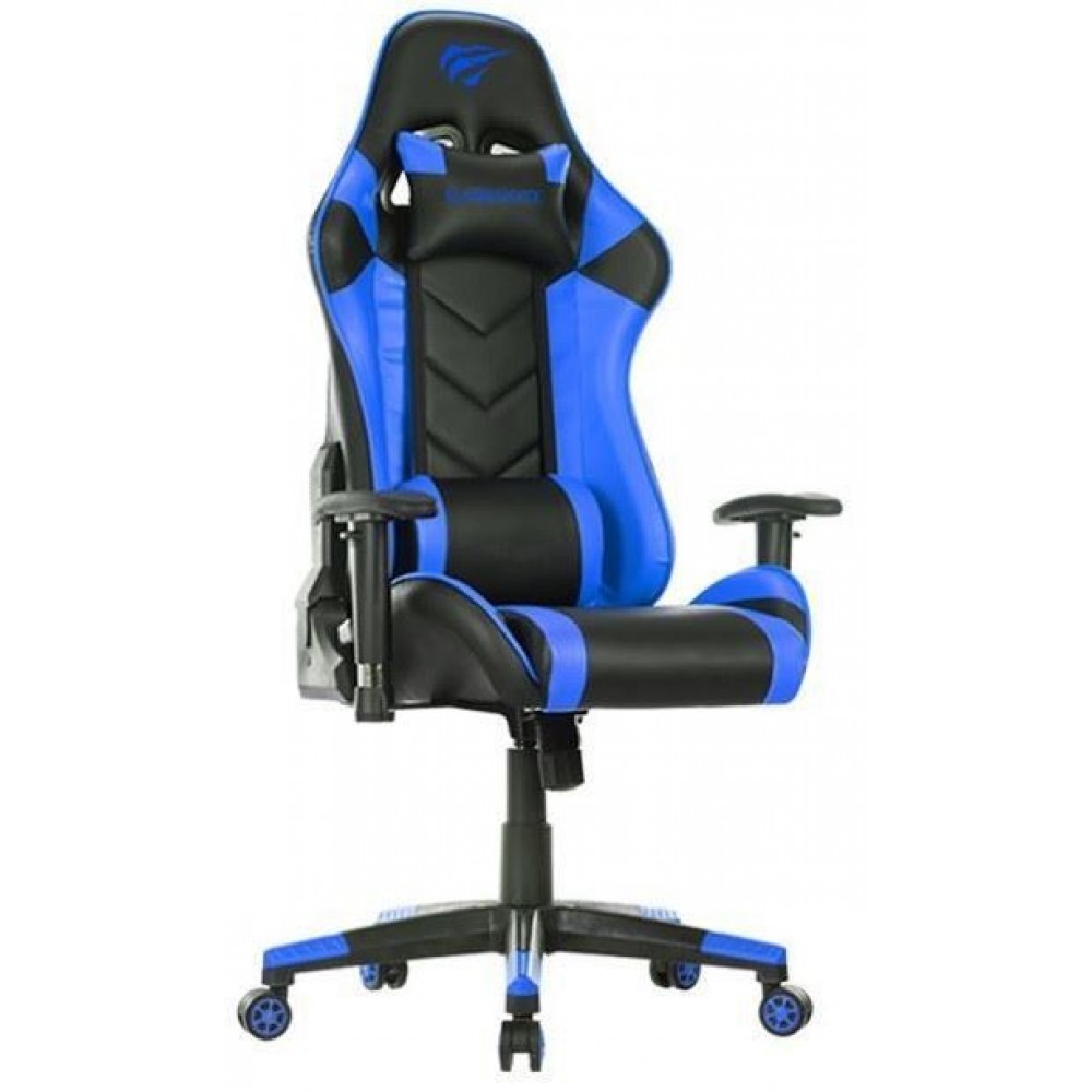 Havit GC932 Καρέκλα Gaming Δερματίνης με Ρυθμιζόμενα Μπράτσα Μαύρο/Μπλε
