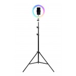 Havit RGB Ring Light ST7026 26cm με Τρίποδο Δαπέδου και Βάση για Κινητό