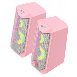 Havit SK202 Ηχεία Υπολογιστή 2.0 με Ισχύ 3W σε Ροζ Χρώμα