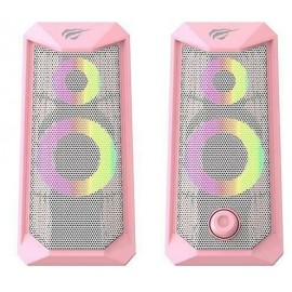 Havit SK202 Ηχεία Υπολογιστή 2.0 με Ισχύ 3W σε Ροζ Χρώμα