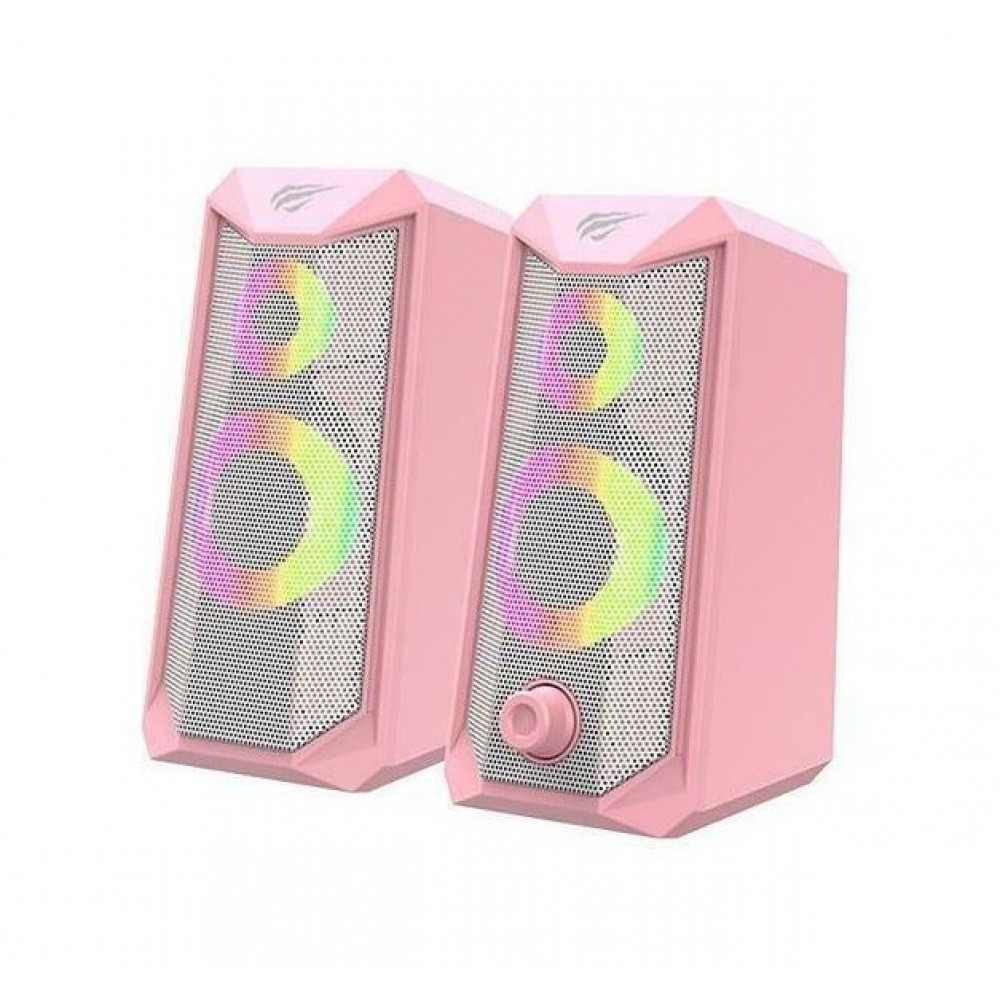 Havit SK202 Ηχεία Υπολογιστή 2.0 με Ισχύ 3W σε Ροζ Χρώμα
