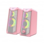 Havit SK202 Ηχεία Υπολογιστή 2.0 με Ισχύ 3W σε Ροζ Χρώμα