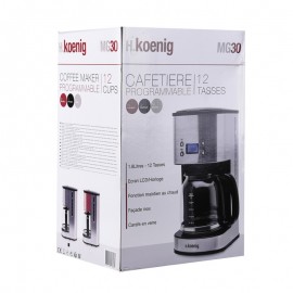 HKoenig MG-30 Προγραμματιζόμενη Καφετιέρα Φίλτρου 1000W Inox